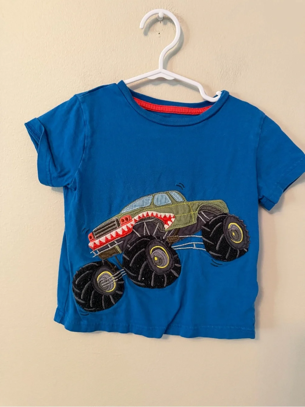 Mini Boden Blue Monster Truck Kids T-Shirt